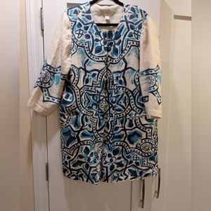 Chicos 100% Linen Jacket,3 (XL)